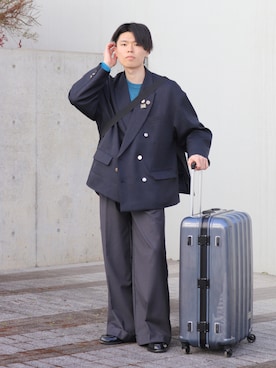 「春服デビュー宣言」｜「アイテム（スラックス）」を使った、watoさん（メンズ・174cm）の春コーディネート