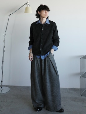 「アイテム（ニット/セーター）」を使った、watoさん（メンズ・174cm）の秋コーディネート