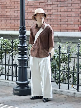 「麦わら帽子」｜watoさん（メンズ・174cm）の春コーディネート