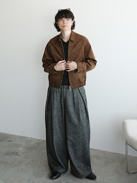 「アイテム（ブルゾン）」を使った、watoさん（メンズ・174cm）の冬コーディネート