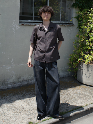 「WYM LIDNM（ウィム バイ リドム）のCLASSIC PLAID BOX H/S SHIRT（シャツ/ブラウス）」を使った、watoさん（メンズ・174cm）の夏コーディネート