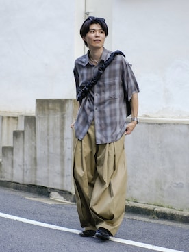 「MONKEY TIME（モンキータイム）のアイテム」を使った、watoさん（メンズ・174cm）の夏コーディネート