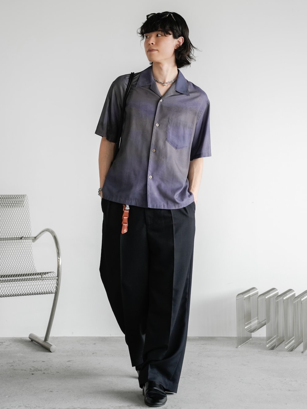 SEMI WIDE STRAIGHT WOOLY SLACKSを使った人気ファッション