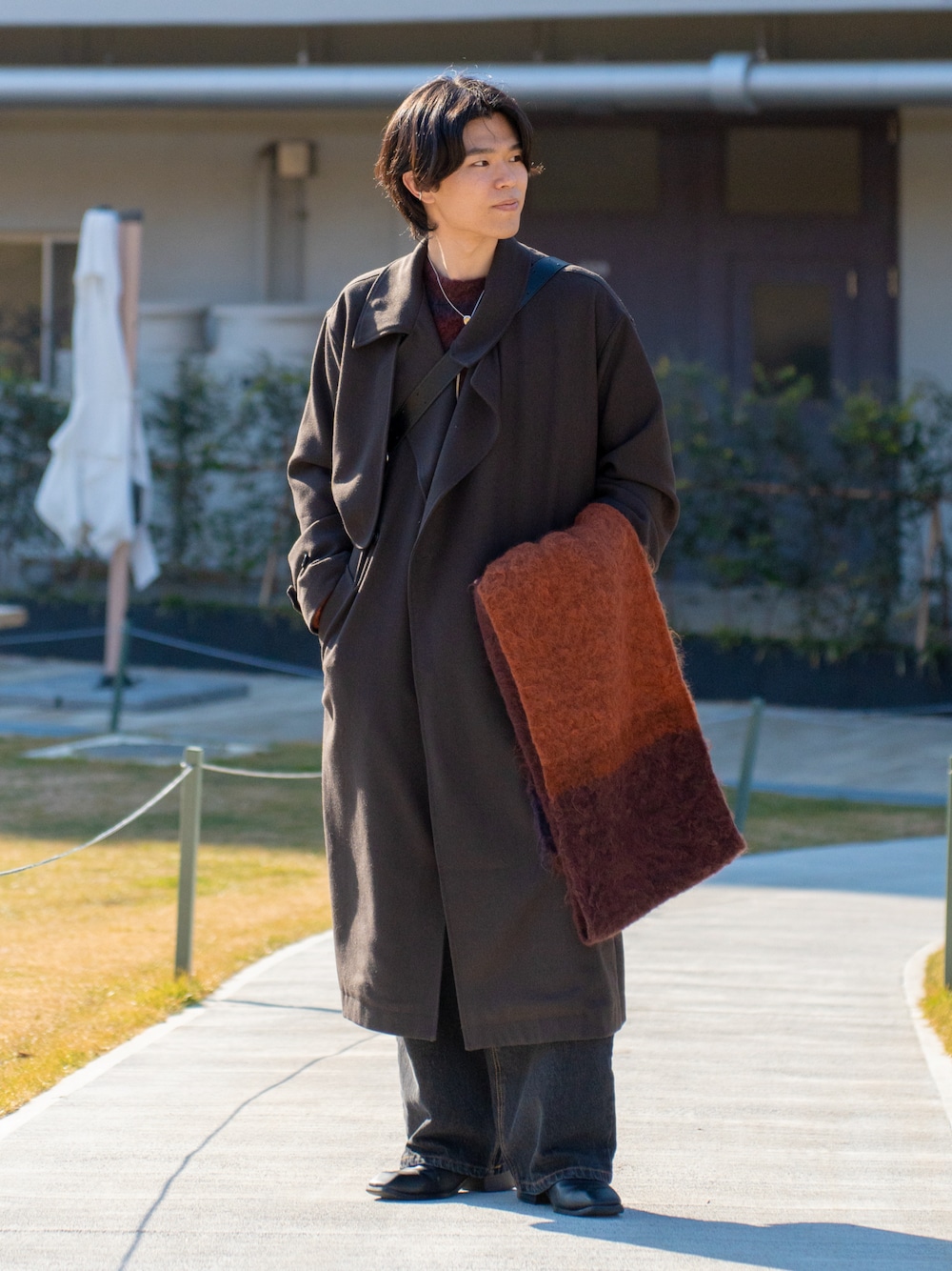 【完売品】SINSS Wide long trench coat ブラウン M 完売品】SINSS Wide long trench coat ブラウン M