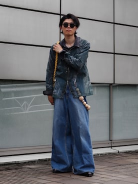 「CALMANTHOLOGY（カルマンソロジー）のアイテム（シューズ）」を使った、watoさん（メンズ・174cm）の秋コーディネート