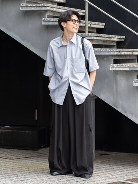 「Nanmo.（ナンモ）のアイテム（パンツ）」を使った、watoさん（メンズ・174cm）の夏コーディネート