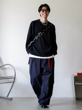 「Llife（ライフ）のアイテム（トップス）」を使った、watoさん（メンズ・174cm）の秋コーディネート
