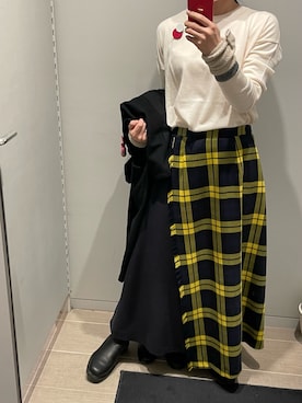 「Dessin de Mode（デッサンドモード）のアイテム（ジャケット/アウター）」を使った、Holyさん（レディース・157cm）の冬コーディネート