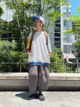 りょうさんの（Engineered Garments | エンジニアードガーメンツ）を使ったコーディネート