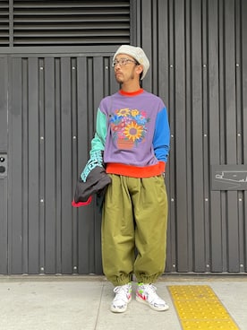 「アイテム（ハンチング/ベレー帽、その他）」を使った、りょうさん（メンズ・171cm）の冬コーディネート