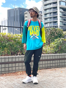 「ALDIES（アールディーズ）のアイテム（帽子）」を使った、りょうさん（メンズ・171cm）の夏コーディネート