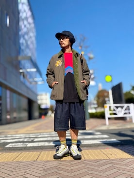 「ALDIES（アールディーズ）のアイテム（ジャケット/アウター）」を使った、りょうさん（メンズ・171cm）の秋コーディネート