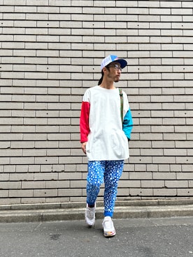 「メッシュキャップ」｜「アイテム（スウェットパンツ）」を使った、りょうさん（メンズ・171cm）の冬コーディネート