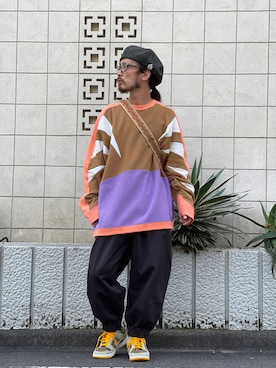 「ALDIES（アールディーズ）のアイテム（ハンチング/ベレー帽）」を使った、りょうさん（メンズ・171cm）の秋コーディネート