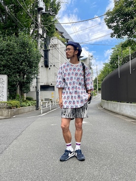 「ALDIES（アールディーズ）のアイテム（ハンチング/ベレー帽）」を使った、りょうさん（メンズ・171cm）の夏コーディネート