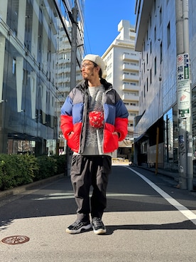 「ALDIES（アールディーズ）のアイテム（ジャケット/アウター）」を使った、りょうさん（メンズ・171cm）の冬コーディネート