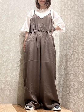「Green　Parks（グリーンパークス）のアイテム（オールインワン・サロペット）」を使った、nonaさん（レディース・152cm）の春コーディネート