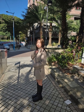 「AIR SPACE（エアースペース）のアイテム」を使った、xuannnさん（レディース・150cm）の冬コーディネート