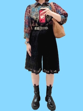 「LOIS CRAYON（ロイスクレヨン）のアイテム」を使った、Natsuさん（レディース・156cm）の秋コーディネート