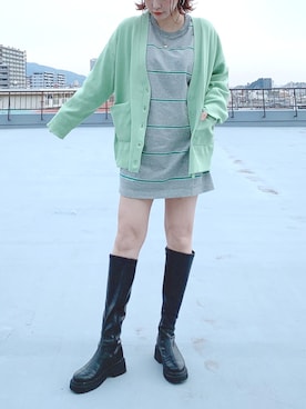 「へザー」｜「アイテム（アクセサリー）」を使った、PUuさん（レディース・164cm）の冬コーディネート