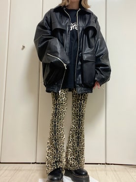 「jouetie（ジュエティ）のアイテム（ブルゾン）」を使った、🫑さん（レディース・150cm）の冬コーディネート