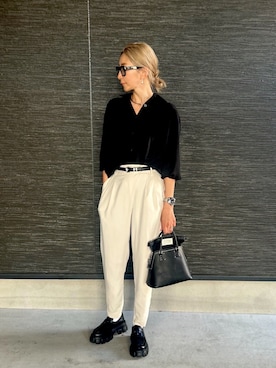 「PRADA（プラダ）のアイテム（シューズ）」を使った、keiさん（レディース・160cm）の春コーディネート