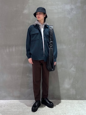 「レースアップシューズ」｜「アイテム（ブルゾン）」を使った、NAOさん（メンズ・175cm）の秋コーディネート