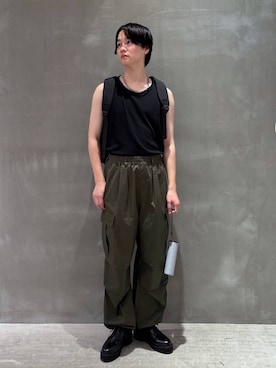 「アイテム（バックパック/リュック）」を使った、NAOさん（メンズ・175cm）の夏コーディネート