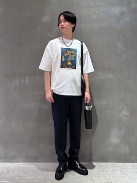 「アイテム（水筒）」を使った、NAOさん（メンズ・175cm）の夏コーディネート