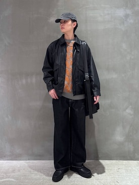 「LAKOLE（ラコレ）のアイテム（ブルゾン）」を使った、NAOさん（メンズ・175cm）の冬コーディネート
