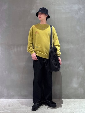 「LAKOLE（ラコレ）のアイテム（スウェット）」を使った、NAOさん（メンズ・175cm）の冬コーディネート