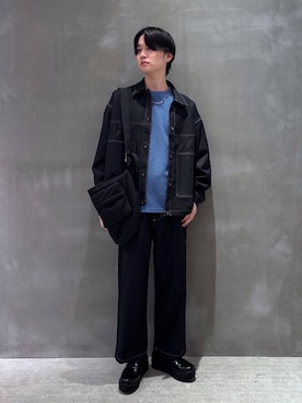 「LAKOLE（ラコレ）のアイテム（ブルゾン）」を使った、NAOさん（メンズ・175cm）の冬コーディネート