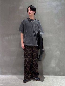 「LAKOLE（ラコレ）の[MENS]ボリュームステンレスチェーンネックレス / 118137（ネックレス）」を使った、NAOさん（メンズ・175cm）の夏コーディネート