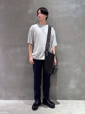 「アイテム（食器/キッチン、ブラック系）」を使った、NAOさん（メンズ・175cm）の夏コーディネート