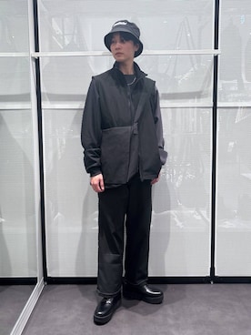 「LAKOLE（ラコレ）のアイテム（ベスト）」を使った、NAOさん（メンズ・175cm）の春コーディネート