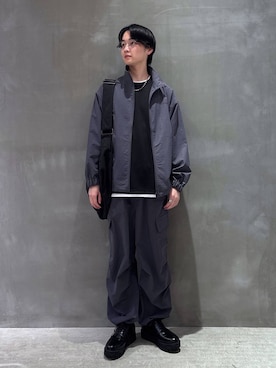 「LAKOLE（ラコレ）のアイテム（ブルゾン）」を使った、NAOさん（メンズ・175cm）の冬コーディネート