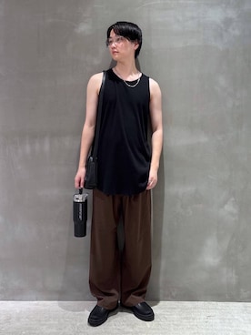 「LAKOLE（ラコレ）の[MENS]ボリュームステンレスチェーンネックレス / 118137（ネックレス）」を使った、NAOさん（メンズ・175cm）の夏コーディネート