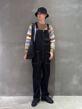 「LAKOLE（ラコレ）のアイテム（ニット/セーター）」を使った、NAOさん（メンズ・175cm）の冬コーディネート
