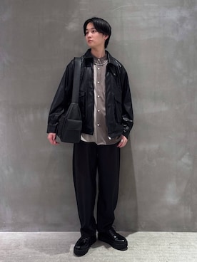 「LAKOLE（ラコレ）のアイテム（ブルゾン）」を使った、NAOさん（メンズ・175cm）の春コーディネート