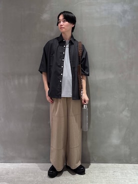 「LAKOLE（ラコレ）のシャークソールプレーントゥシューズ / 100178（ドレスシューズ）」を使った、NAOさん（メンズ・175cm）の夏コーディネート