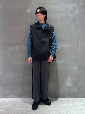 「レースアップシューズ」｜「アイテム（ブルゾン）」を使った、NAOさん（メンズ・175cm）の秋コーディネート