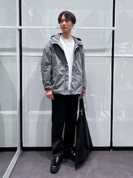 「レースアップシューズ」｜「アイテム（ブルゾン）」を使った、NAOさん（メンズ・175cm）の冬コーディネート