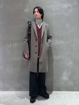 「アイテム（チェスターコート）」を使った、NAOさん（メンズ・175cm）の秋コーディネート