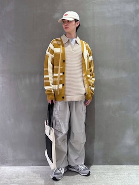 「LAKOLE（ラコレ）のアイテム（ニット/セーター）」を使った、NAOさん（メンズ・175cm）の冬コーディネート