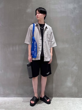 「LAKOLE（ラコレ）の[MENS]ボリュームステンレスチェーンネックレス / 118137（ネックレス）」を使った、NAOさん（メンズ・175cm）の夏コーディネート