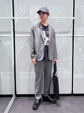 「LAKOLE（ラコレ）のアイテム（テーラードジャケット）」を使った、NAOさん（メンズ・175cm）の春コーディネート