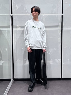 「リング」｜「アイテム（スウェット）」を使った、NAOさん（メンズ・175cm）の春コーディネート