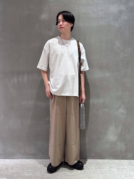 「LAKOLE（ラコレ）のシャークソールプレーントゥシューズ / 100178（ドレスシューズ）」を使った、NAOさん（メンズ・175cm）の夏コーディネート