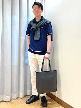 「SHIPS（シップス）のアイテム（ジャケット/アウター）」を使った、坂本さん（メンズ・180cm）の春コーディネート