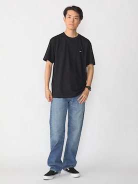 「Levi's（リーバイス）の【SHIPS EXCLUSIVE】Levi's BLUETAB: ANCHOR RELAXED（デニムパンツ、ブルー系）」を使った、坂本さん（メンズ・180cm）の夏コーディネート